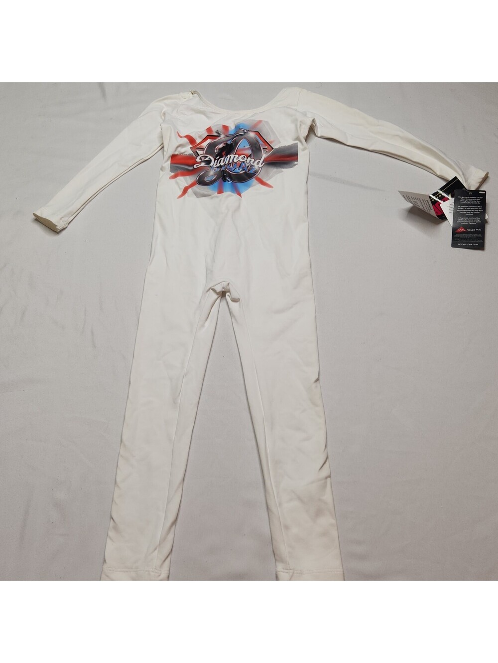 White long sleeve lyrical unitard